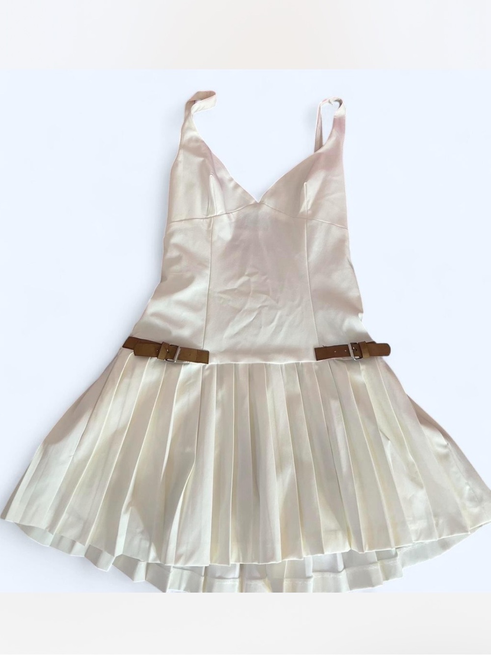 Zara White Dress with Belt Details